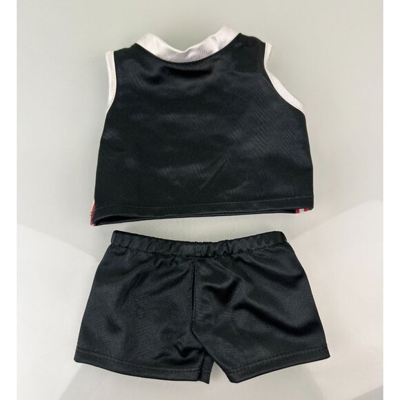Build-a-Bear Basketball Uniform Outfit Black Red 2022 Sporty 2 piece Set - Picture 10 of 13